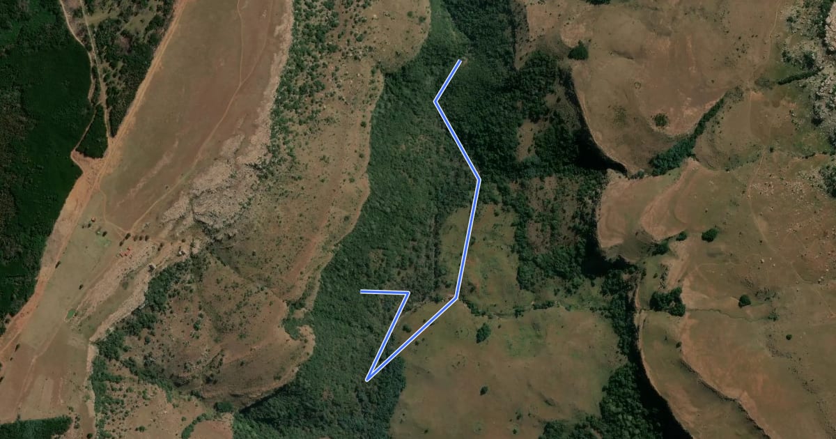 Маршрут Waterfall Alternativ Hiking Route на спутниковом снимке
