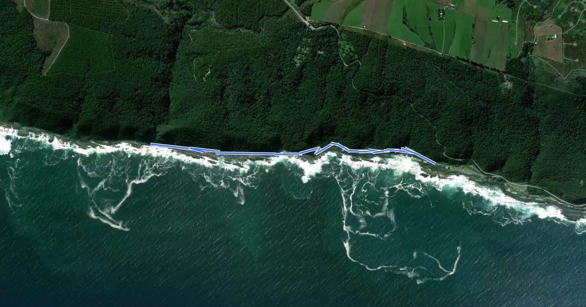 Маршрут Waterfall Day Trail на спутниковом снимке