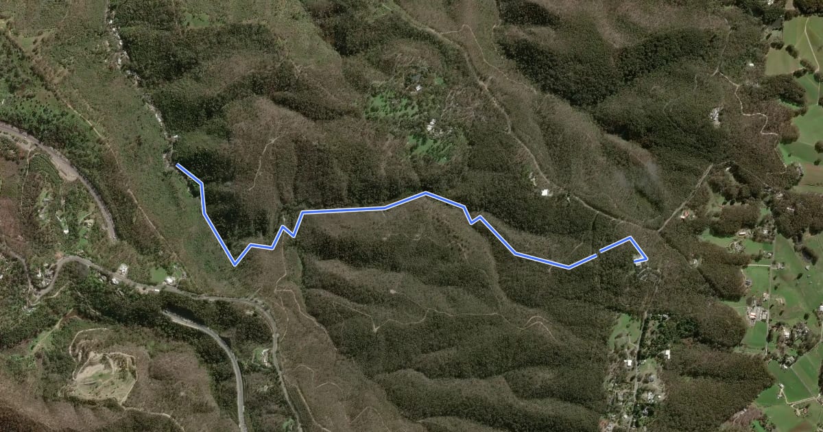 Маршрут Waterfall Gully Trail на спутниковом снимке