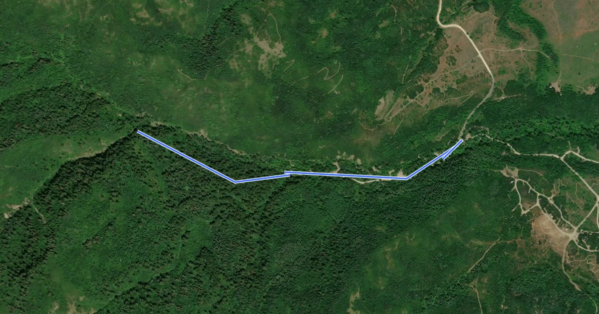 Маршрут Waterfall Trail на спутниковом снимке