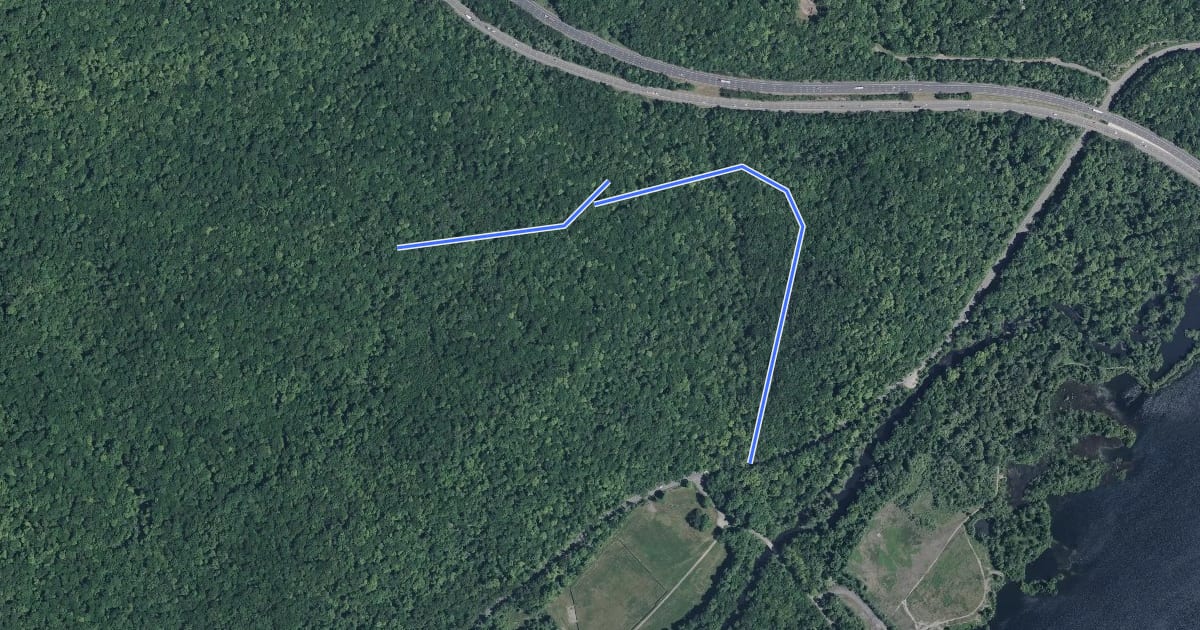 Маршрут Waterloo North Trail на спутниковом снимке