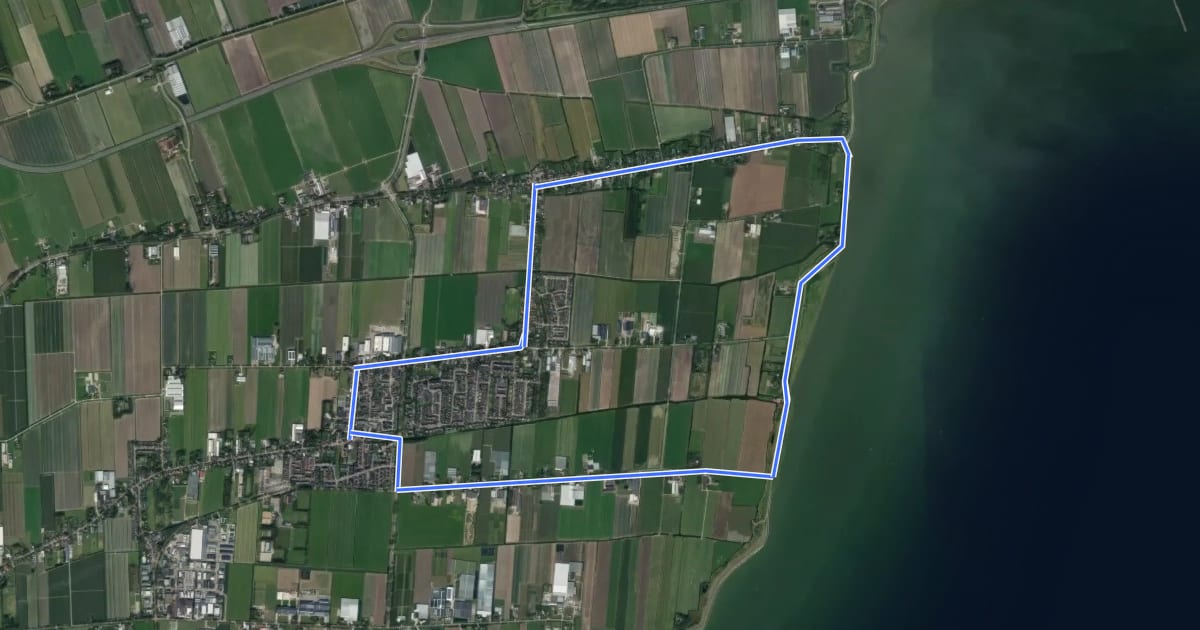 Маршрут Watermesienroute на спутниковом снимке