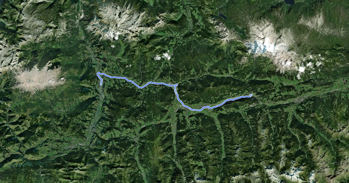 Маршрут Waters of Central Europe Route – [AT]_2 – (Bischofshofen - Mandling) на спутниковом снимке