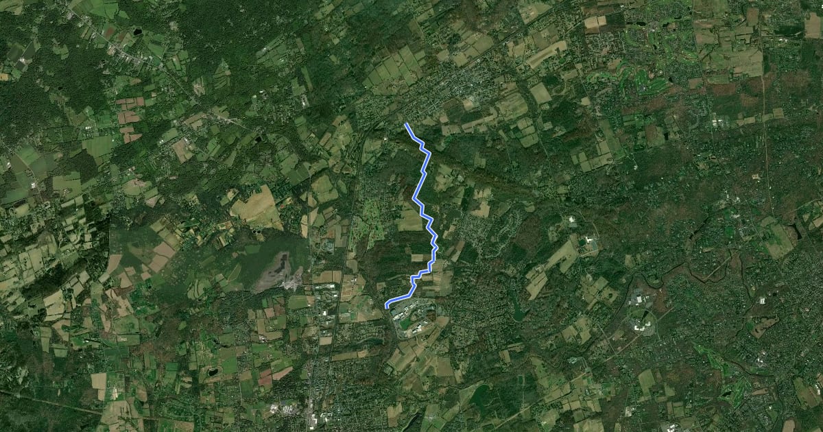 Маршрут Watershed Trail на спутниковом снимке