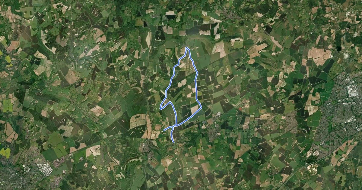 Маршрут Watership Down (Cycling Discoveries for Mountain Bikes in and Around North Hampshire) на спутниковом снимке