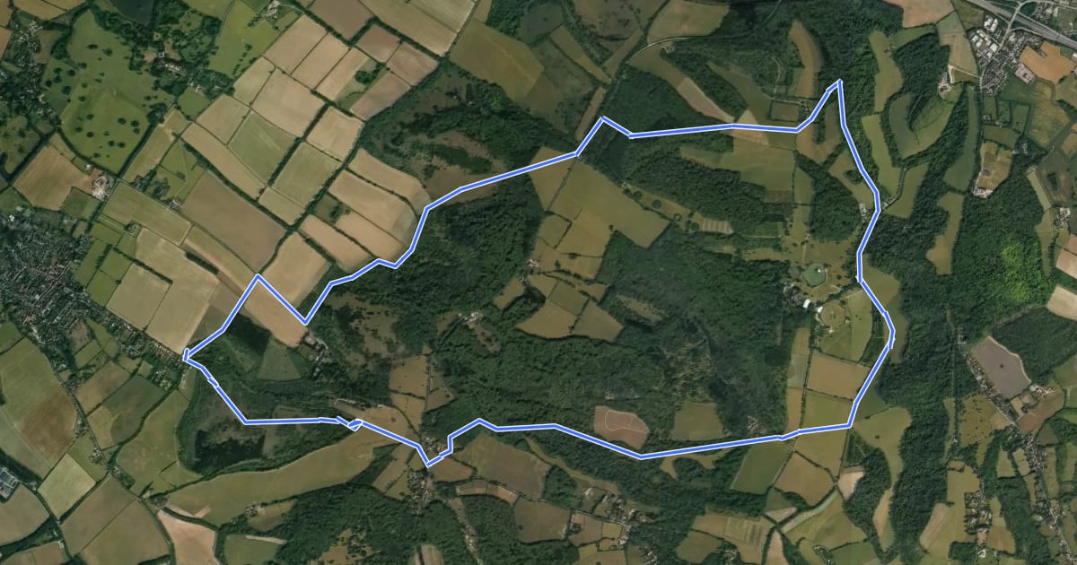 Маршрут Watlington Hill and the Wormsley Estate walk, Watlington Hill на спутниковом снимке