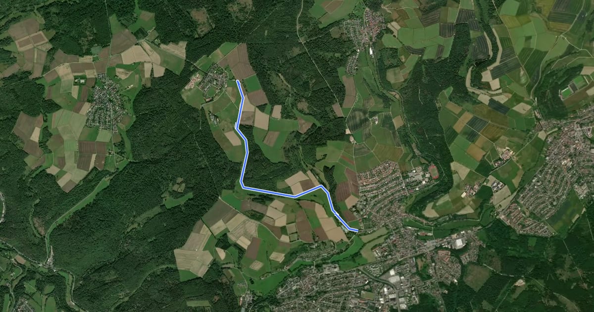 Маршрут Watzhahn - Hahn на спутниковом снимке