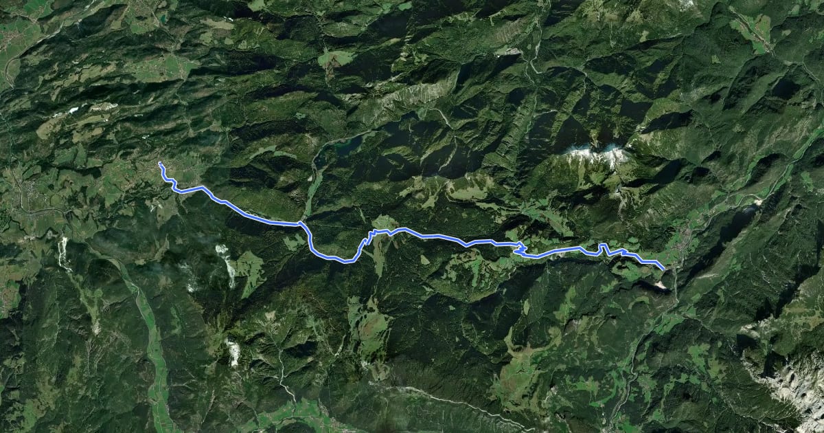 Маршрут Watzmann-Hochkönig Nord-Runde: Etappe 2: Unken – Reit im Winkl на спутниковом снимке
