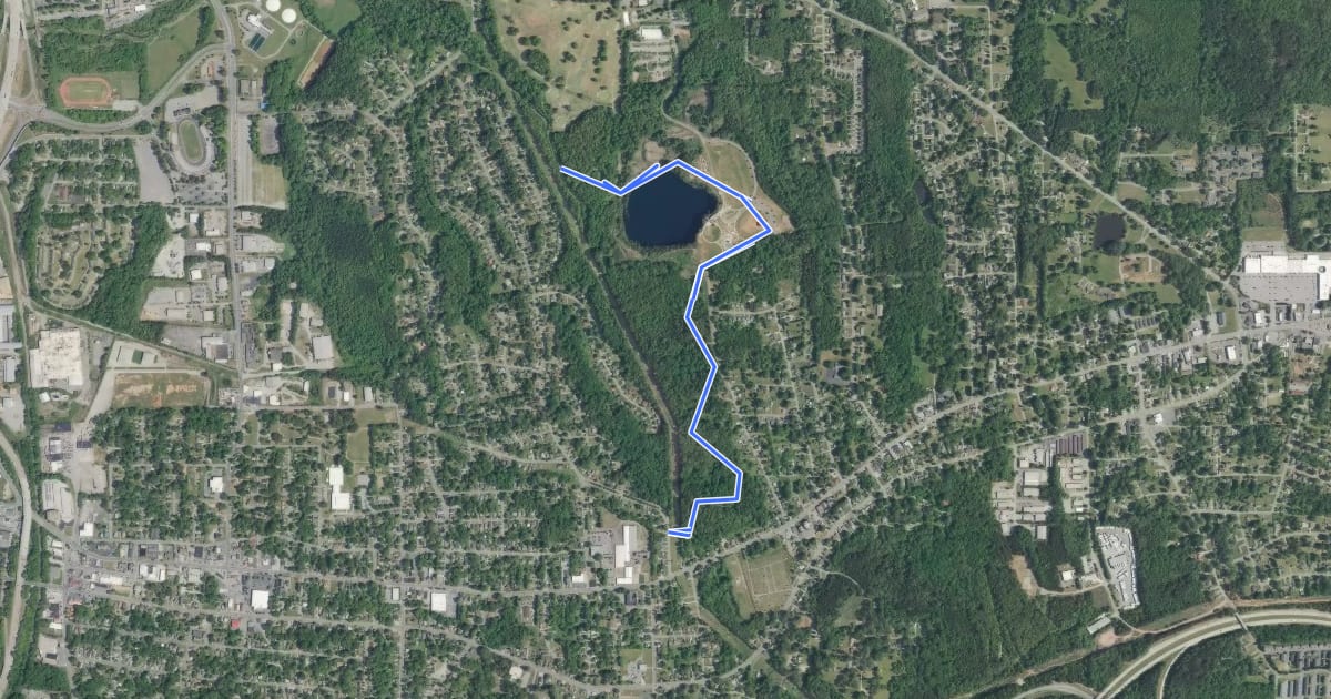 Маршрут Waughton Connector Greenway на спутниковом снимке