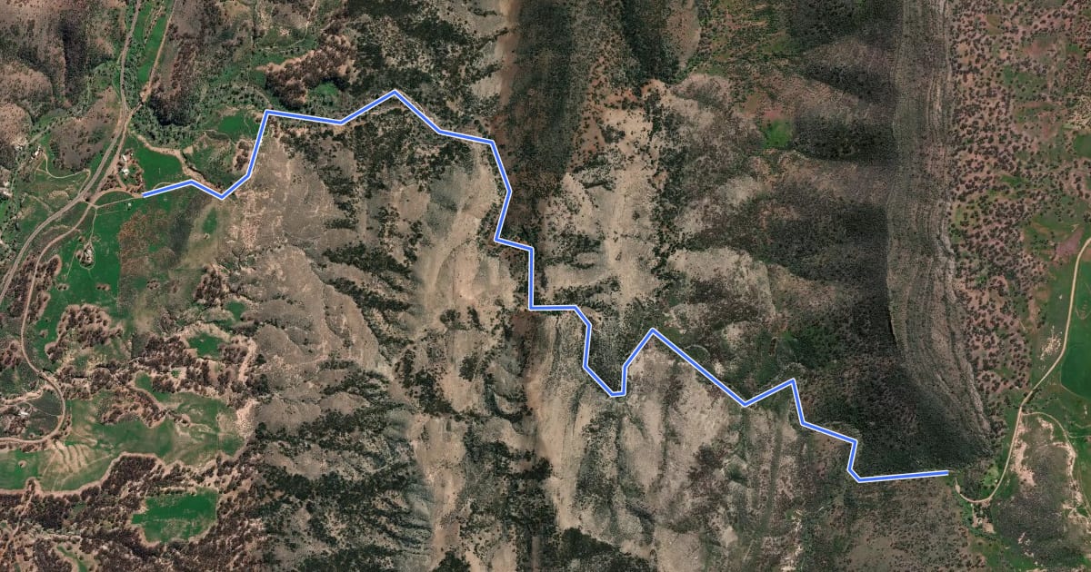 Маршрут Waukarie Creek Walking Trail на спутниковом снимке