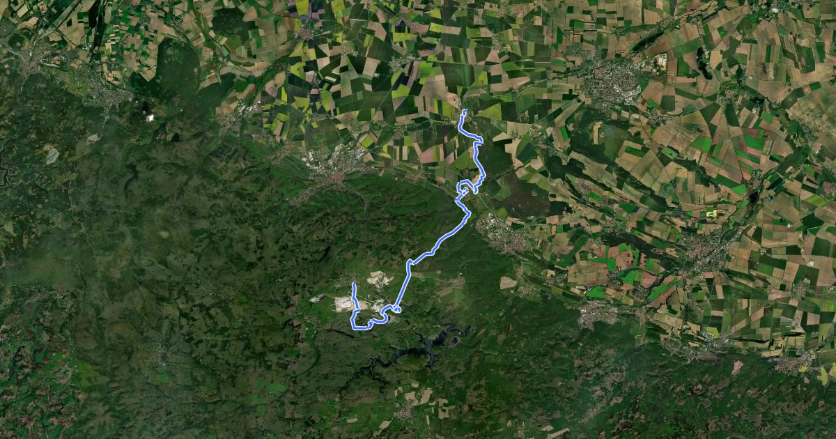 Маршрут WdKuK - Von der Pfalz Derenburg in den Harz на спутниковом снимке