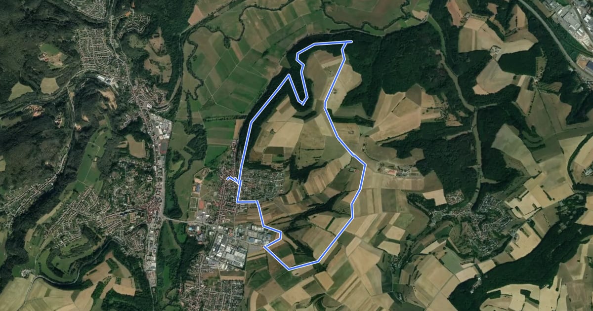 Маршрут Webenheim Runde на спутниковом снимке