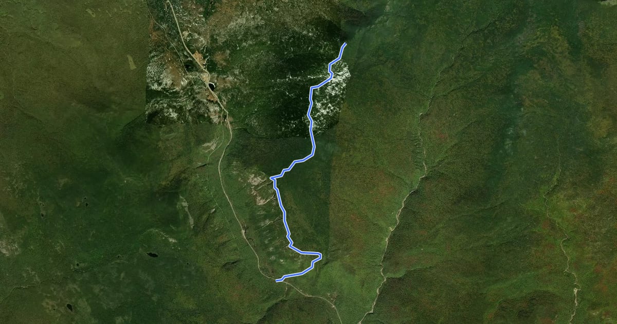 Маршрут Webster Cliff Trail на спутниковом снимке