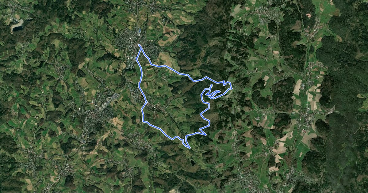Маршрут Wechnitztaler Berg-Tour на спутниковом снимке