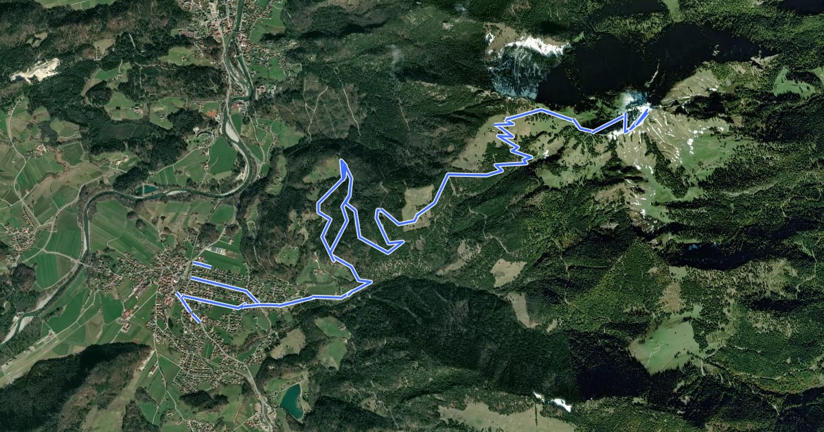 Маршрут Weg 5: Agergschwendalm - Hochgern на спутниковом снимке
