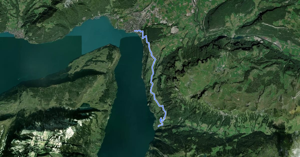 Маршрут Weg der Schweiz на спутниковом снимке