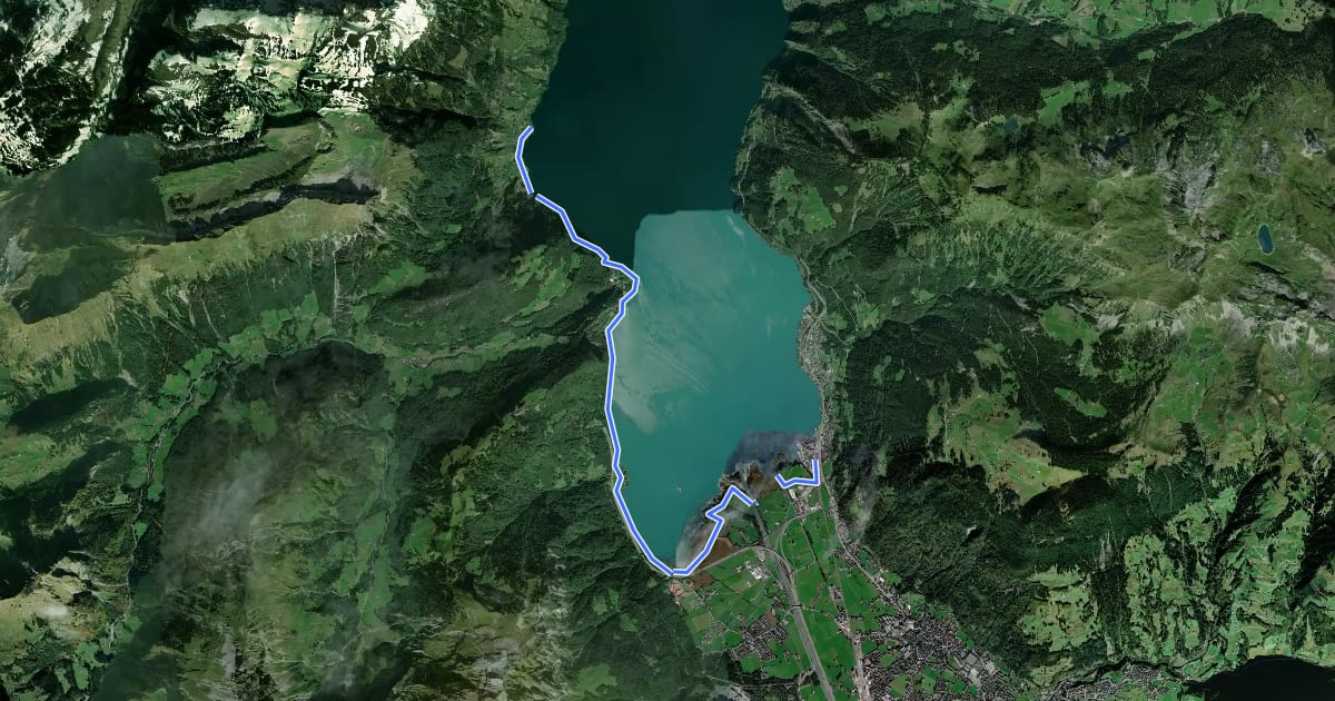 Маршрут Weg der Schweiz на спутниковом снимке