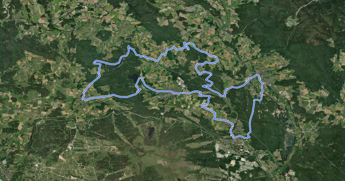 Маршрут Weg des Lebens на спутниковом снимке