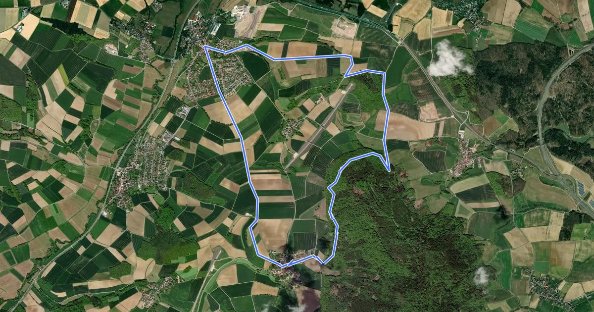 Маршрут Weg Kulch/Großheirather Runde (Großheirath) на спутниковом снимке