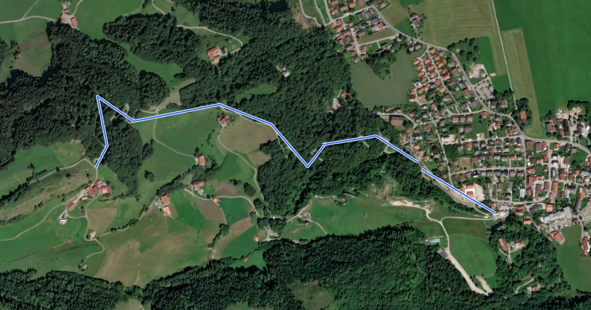 Маршрут Weg Nr. 3 - Von der Bergstation zur Talstation - Oberaudorf/Hocheck на спутниковом снимке