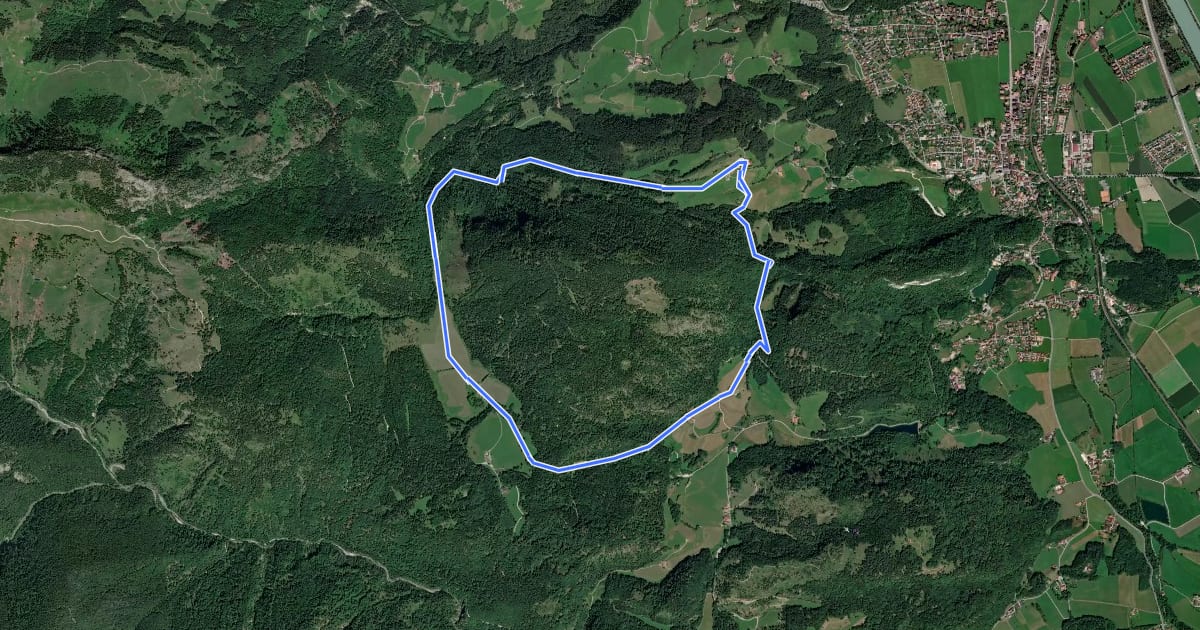 Маршрут Weg Nr. 5 - Höhenrundweg um den Scharzenberg - Oberaudorf/Hocheck на спутниковом снимке
