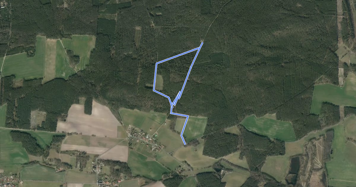 Маршрут Weg zum Aussichtsturm на спутниковом снимке