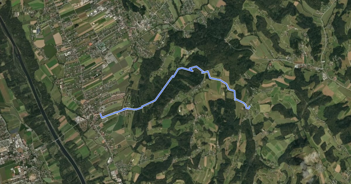 Маршрут Weg zum Haus der Stille на спутниковом снимке