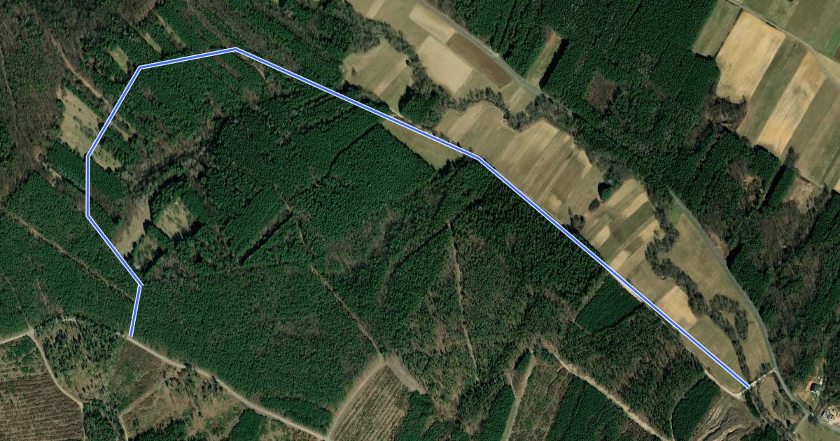 Маршрут Weg zum 'Kreuz im kogelgebirge' на спутниковом снимке