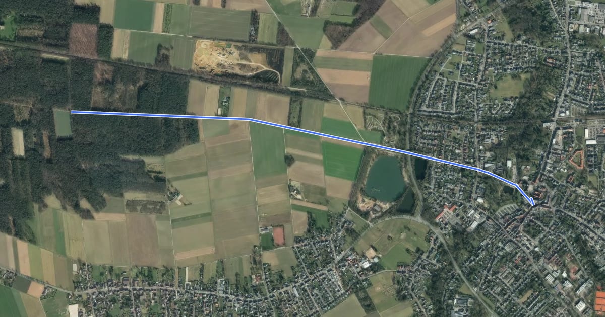 Маршрут Wegberg (66) - Wegberg (71) на спутниковом снимке