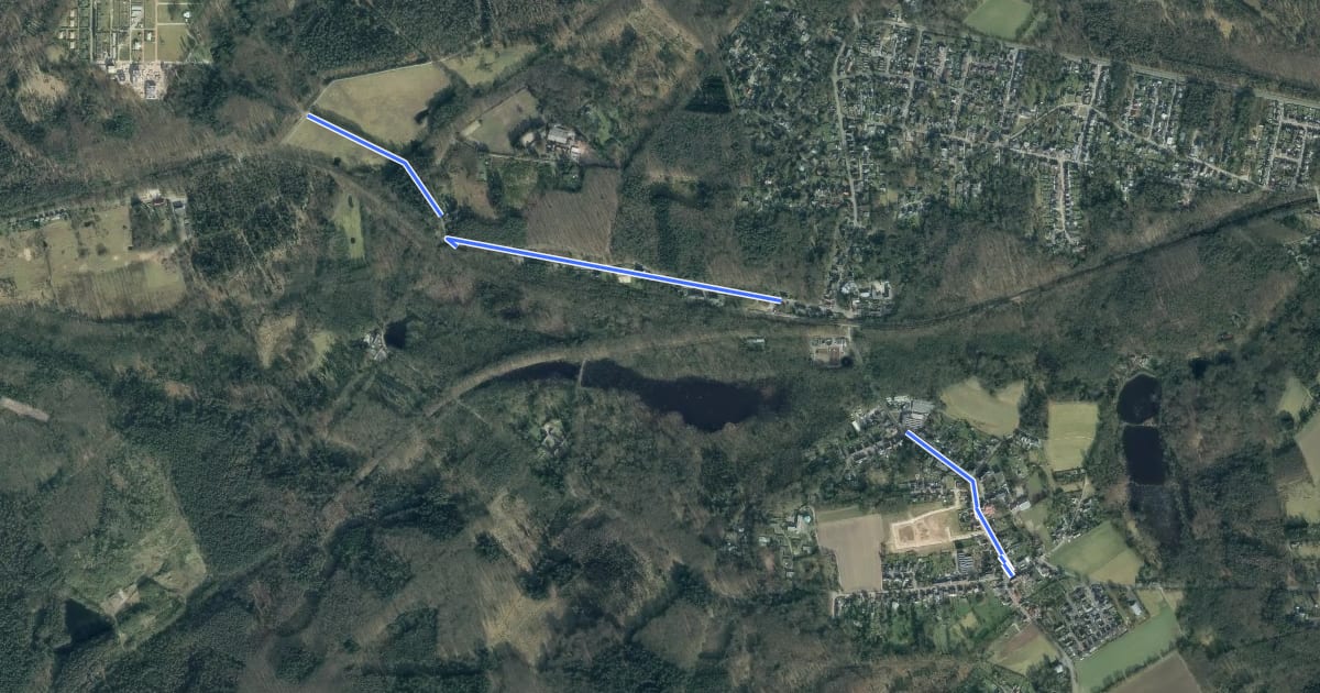 Маршрут Wegberg (76) - Roerdalen (95) на спутниковом снимке
