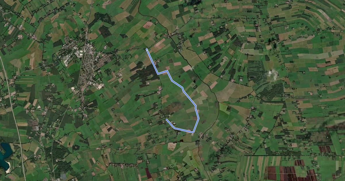 Маршрут Wege zum Moor на спутниковом снимке