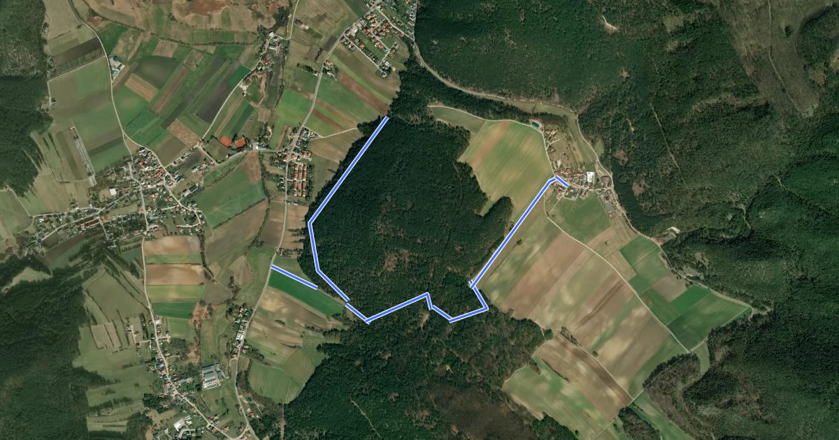 Маршрут Wege zum Zechenhaus und zum Neuberg на спутниковом снимке