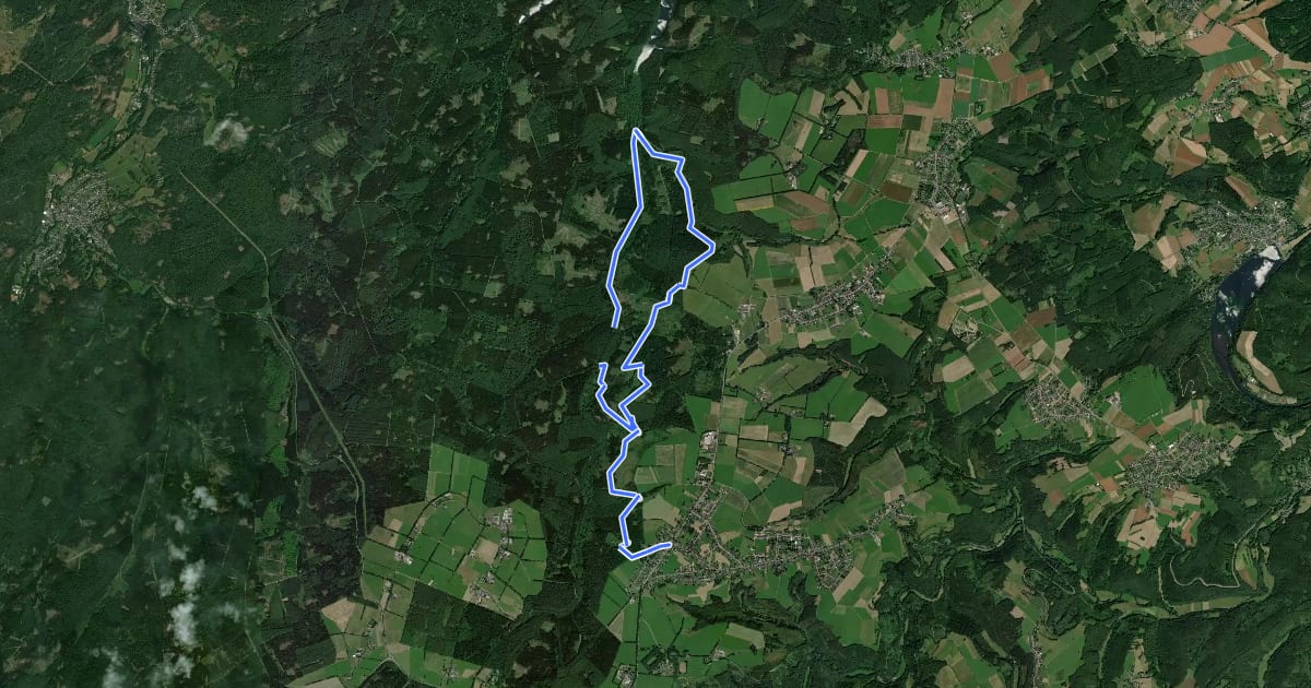 Маршрут Weheschlucht на спутниковом снимке