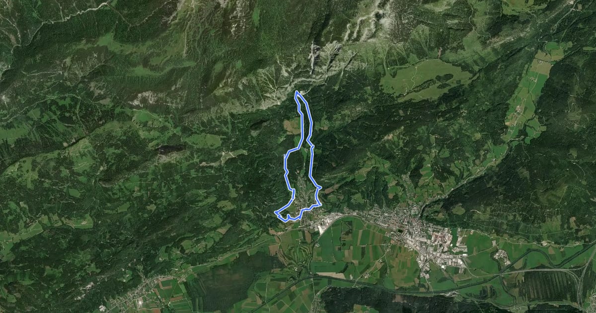 Маршрут Weißenbacher Rundwanderweg на спутниковом снимке