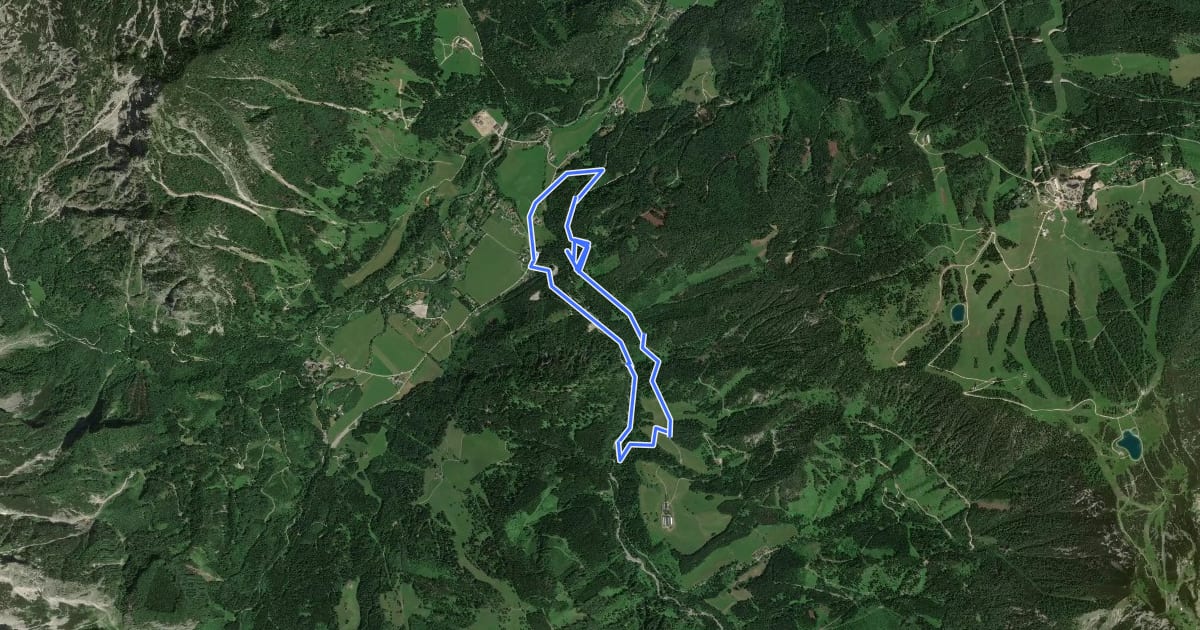 Маршрут Weißenbachtaltour MTB7 на спутниковом снимке