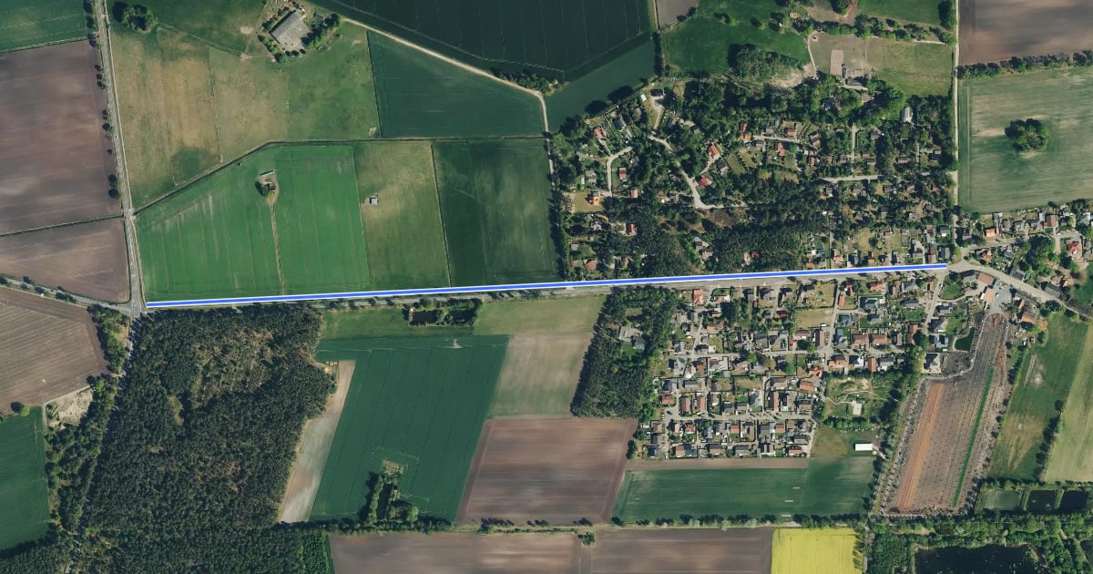 Маршрут Weißenberge (05) - Kreuzung zwischen Weißenberge und Teichgut (22) на спутниковом снимке