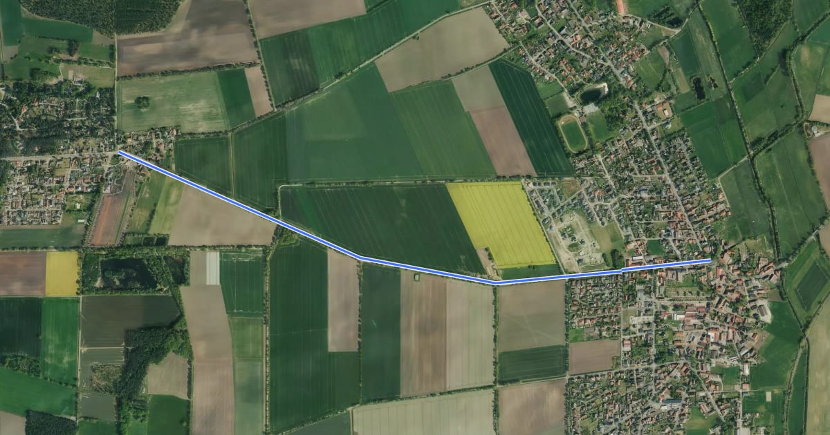 Маршрут Weißenberge (05) - Wahrenholz Im Syke (08) на спутниковом снимке