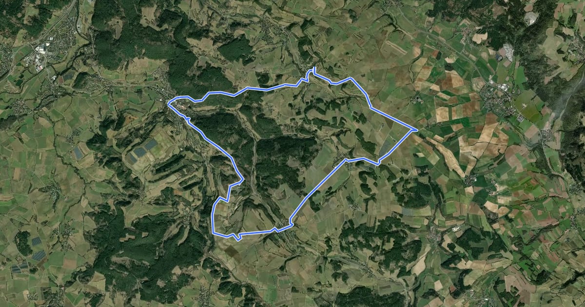 Маршрут Weißenbrunner Panoramaweg KC54 на спутниковом снимке