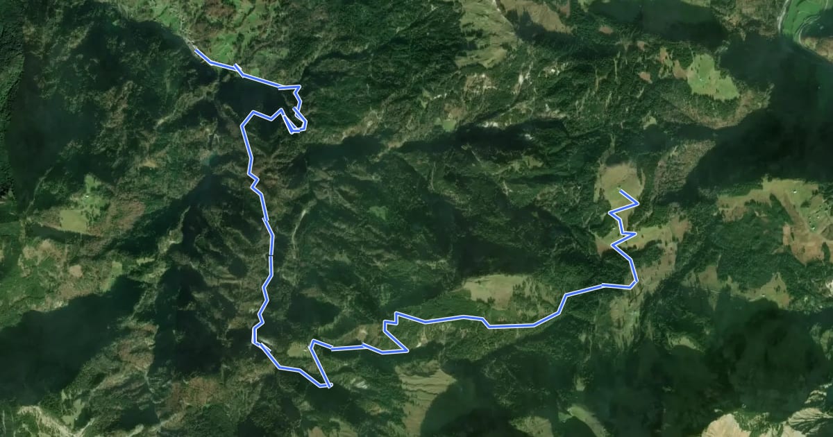 Маршрут Weißenfluh Alpe на спутниковом снимке