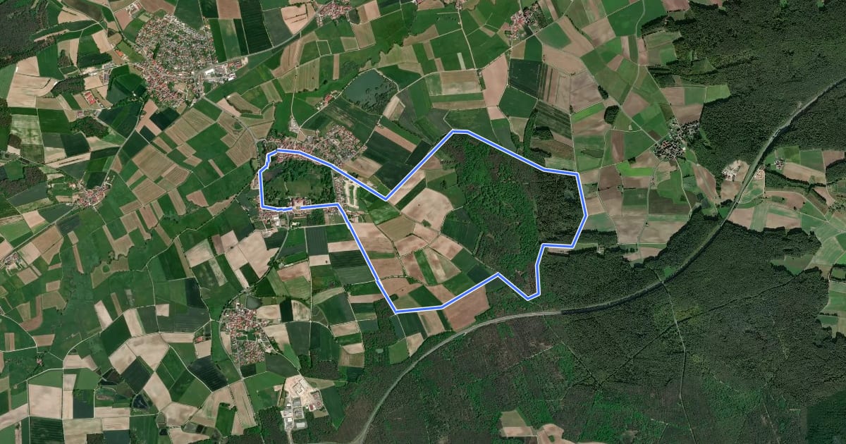 Маршрут Weichweg Pommersfelden на спутниковом снимке
