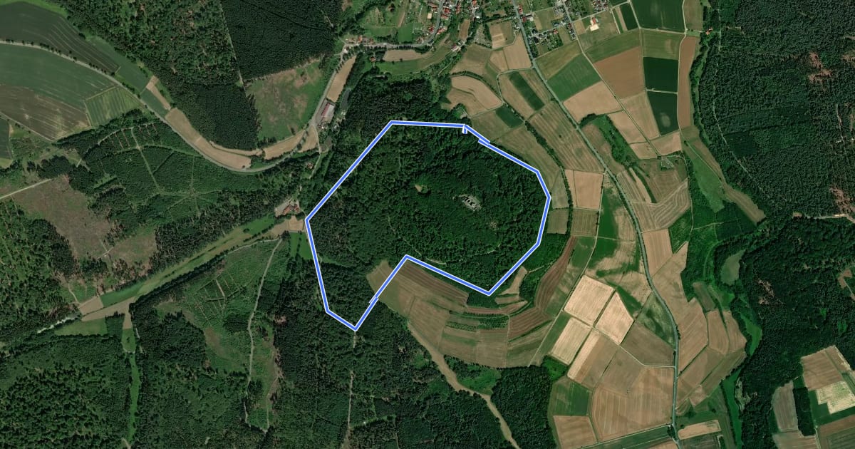 Маршрут Weidelsburg, Rundweg 2 на спутниковом снимке