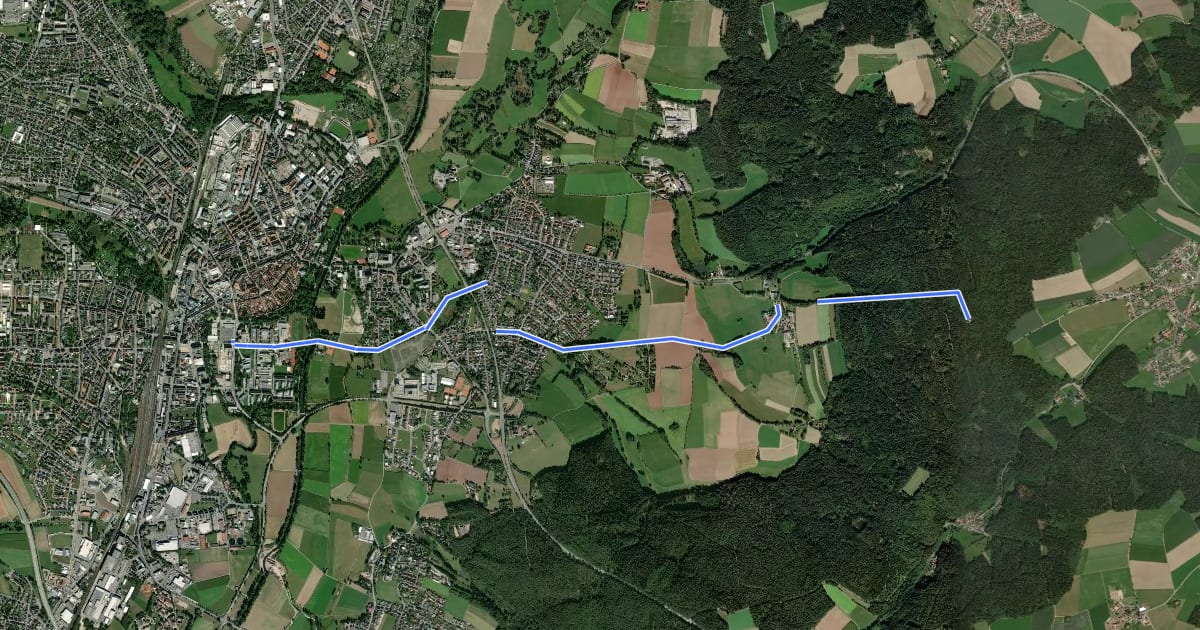 Маршрут Weiden - Vierlingsturm/Strobelhütte на спутниковом снимке