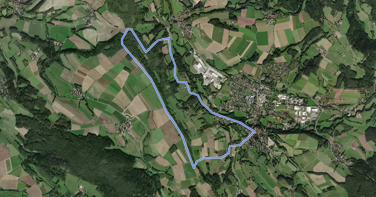 Маршрут Weidenberg Rundwanderweg Nr. 2 на спутниковом снимке