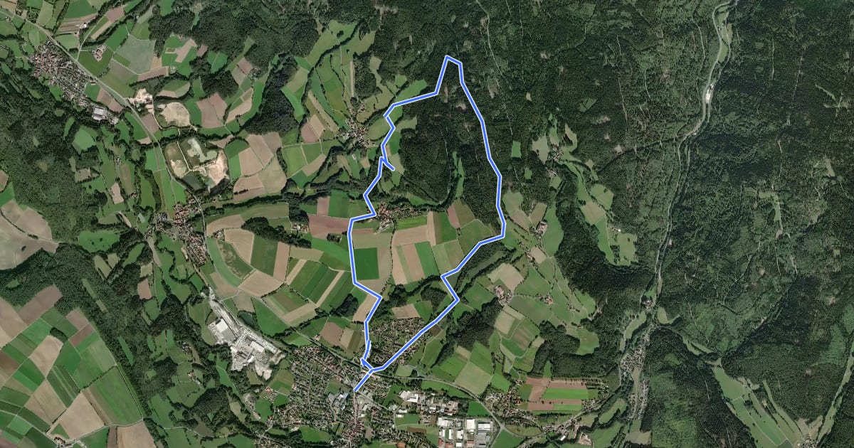 Маршрут Weidenberg Rundwanderweg Nr. 3 на спутниковом снимке