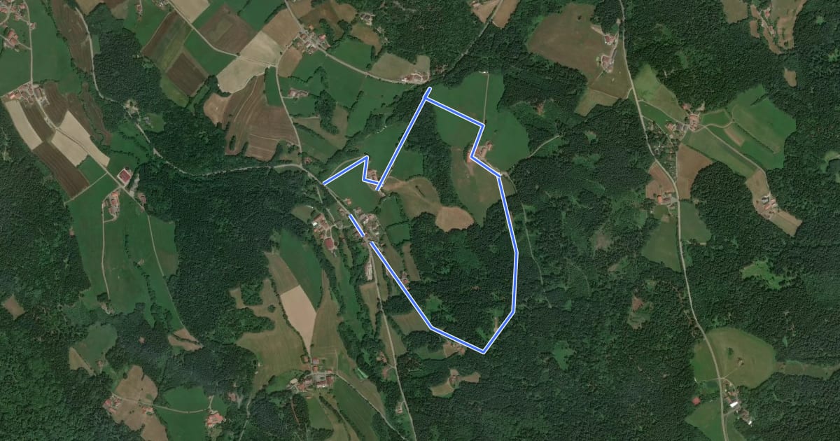 Маршрут Weidenhof-Rundweg (Rattenberger Wanderweg 9) на спутниковом снимке