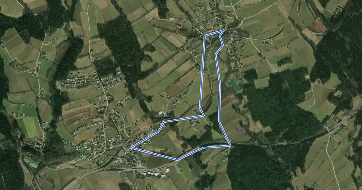 Маршрут Weidenweg (Weg C, 5,0 km) на спутниковом снимке