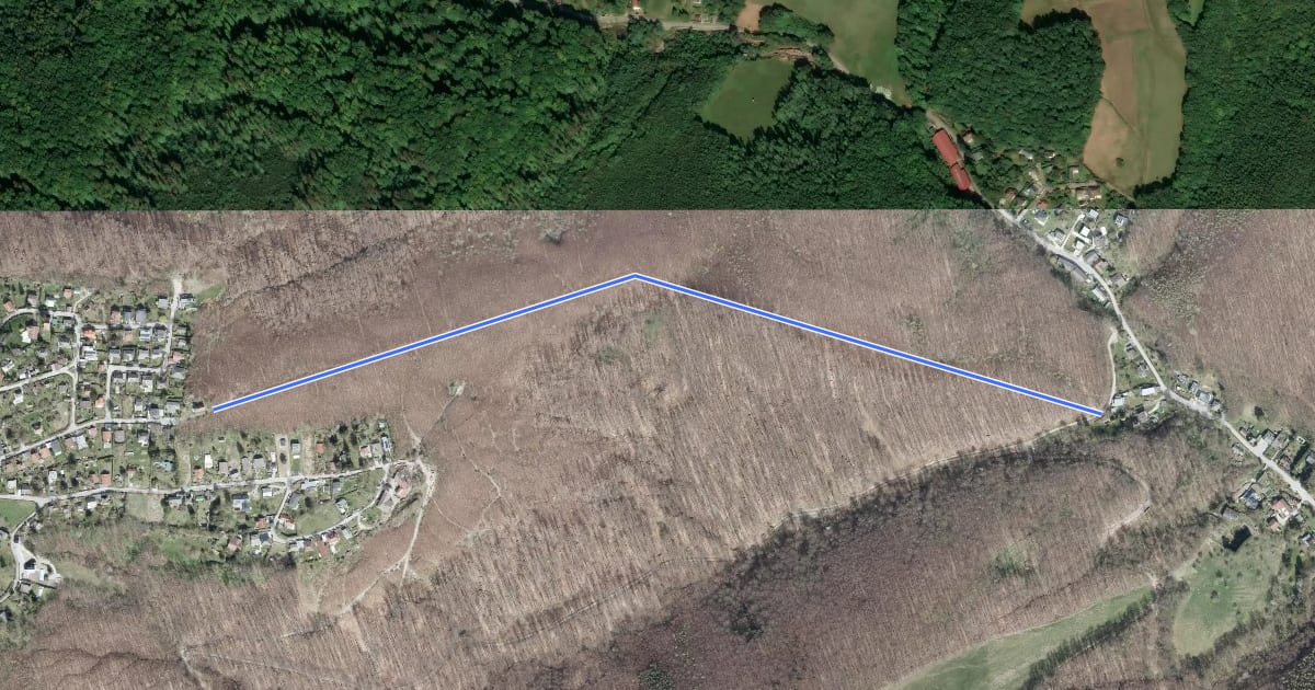 Маршрут Weidlingbach/Hinterer Kellergraben - Scheiblingstein на спутниковом снимке