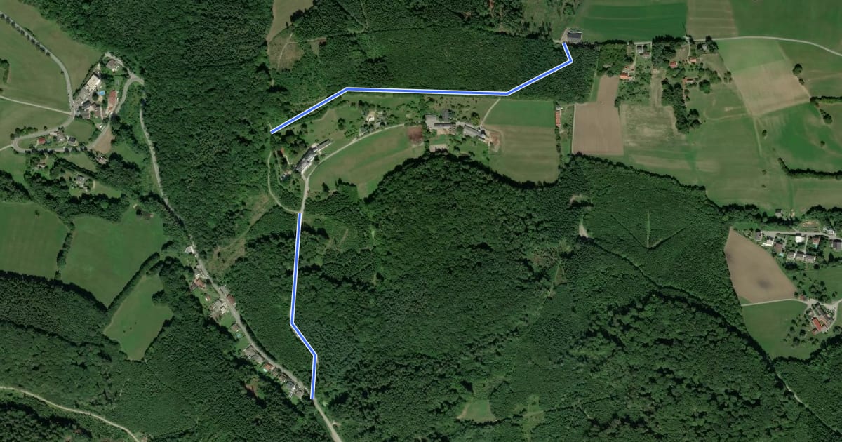 Маршрут Weidlingbachstraße - Buchberg/Wilhelmshöhe на спутниковом снимке