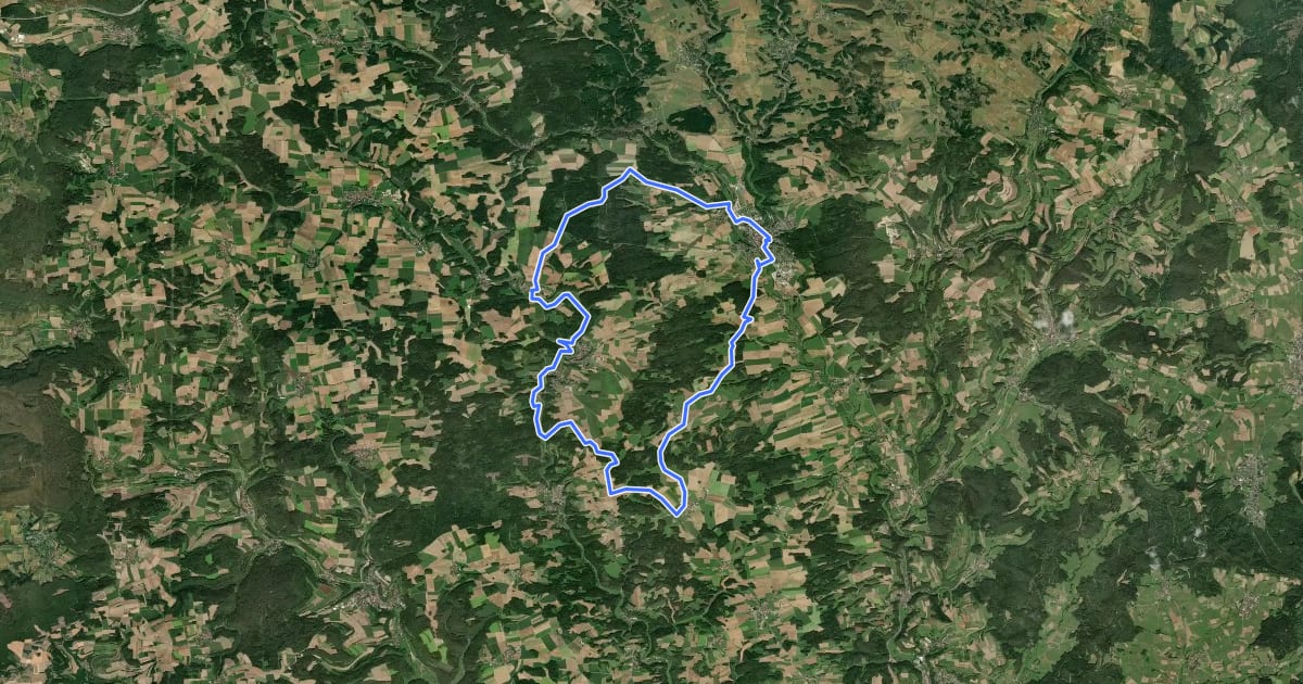 Маршрут Weiher-Neuhaus-Hollfeld на спутниковом снимке