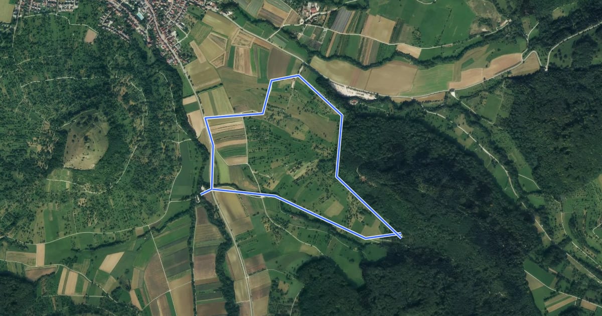 Маршрут Weilheim Rundweg 42 на спутниковом снимке
